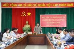 Quang cảnh buổi làm việc. (Ảnh: Tuấn Anh/TTXVN)