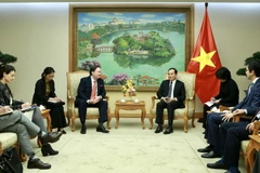 Phó Thủ tướng Chính phủ Trần Lưu Quang tiếp Đại sứ đặc mệnh toàn quyền Hoa Kỳ tại Việt Nam Marc E. Knapper. (Ảnh: TTXVN)