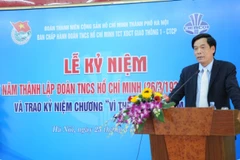 Cựu Tổng Giám đốc Cienco 1 Cấn Hồng Lai phát biểu khi đương nhiệm trong một sự kiện của Cienco-1. (Ảnh: Cienco-1)