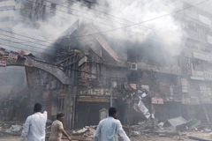 Hiện trường vụ nổ. (Nguồn: Daily-sun)