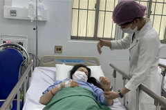 Sản phụ N.T.H.T. đã ổn định sức khỏe sau cấp cứu. (Ảnh: TTXVN phát)