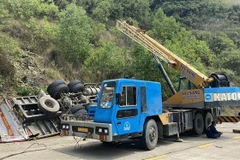 Hiện trường vụ tai nạn. (Ảnh: Tường Quân/TTXVN)