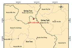 Vị trí chấn tâm. (Nguồn: Viện Vật lý Địa cầu)