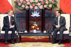 Chủ tịch nước Võ Văn Thưởng tiếp Thủ tướng Cộng hòa Séc Petr Fiala. (Ảnh: Thống Nhất/TTXVN)