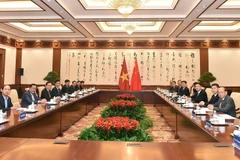 Quang cảnh cuộc gặp. (Ảnh: TTXVN phát)