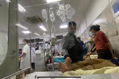 Các bệnh nhi được theo dõi và điều trị tại bệnh viện. (Nguồn: Lao Động)