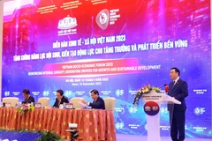 Chủ tịch Quốc hội Vương Đình Huệ phát biểu khai mạc. (Ảnh: Văn Điệp/TTXVN)