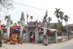 Cụm đình Hương Canh thờ chung 6 vị thành hoàng. (Ảnh: Hoàng Hùng/TTXVN)