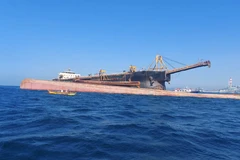 Hiện trường vụ lật tàu. (Nguồn: Lực lượng bảo vệ bờ biển Philippines)