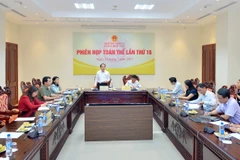 Chủ nhiệm Ủy ban Pháp luật Hoàng Thanh Tùng chủ trì Phiên họp toàn thể Ủy ban lần thứ 16. (Nguồn: Cổng Thông tin Điện tử Quốc hội Việt Nam)
