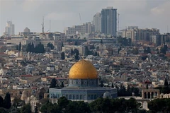 Nhà thờ Mái vòm tại đền thờ Hồi giáo Al-Aqsa (mà Israel gọi là Núi Đền) ở Thành cổ Jerusalem. (Ảnh: AFP/TTXVN)