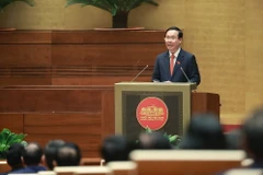 Chủ tịch nước Võ Văn Thưởng phát biểu nhậm chức. (Ảnh: TTXVN)