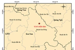 Vị trí chấn tâm. (Nguồn: Viện Vật lý Địa cầu)