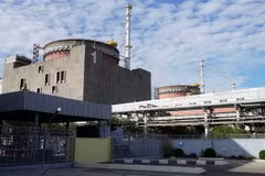 Nhà máy điện hạt nhân Zaporizhzhia ở Enerhodar, Ukraine. (Ảnh: AFP/TTXVN)