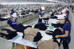 Hoạt động sản xuất tại Bình Dương. (Ảnh: Vũ Sinh/TTXVN)