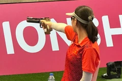 Nữ vận động viên Trịnh Thu Vinh của Đội tuyển Bắn súng Việt Nam. (Nguồn: Đội tuyển Bắn súng Việt Nam)