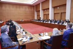 Quang cảnh buổi làm việc. (Ảnh: Doãn Tấn/TTXVN)