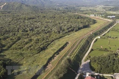 Quang cảnh Khu vực phi quân sự (DMZ) chia cắt bán đảo Triều Tiên tại Cheorwon, tỉnh Gangwon, Hàn Quốc. (Ảnh: Yonhap/TTXVN)