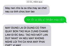 Nội dung tin nhắn đe dọa được gửi tới số máy của nhà báo Nguyễn Thu Trang (Ảnh: Nhà báo Thu Trang cung cấp) 