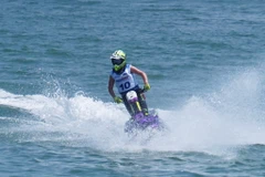 Giải đua môtô nước thế giới (UIM-ABP Aquabike World Championship) 2024 chính thức khai mạc tại Vịnh Thị Nại, thành phố Quy Nhơn, tỉnh Bình Định. (Ảnh: Việt Anh/Vietnam+)