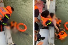 Lực lượng Cảnh sát phòng cháy chữa cháy và cứu nạn cứu hộ kịp thời cứu sống nạn nhân. (Ảnh: Công an thành phố Hà Nội)