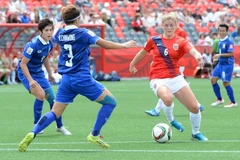 Thái Lan (áo xanh) không phải là đối thủ xứng tầm với Na Uy. (Nguồn: AFP)