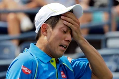 Đương kim á quân US Open Kei Nishikori phải dừng bước sớm. (Nguồn: AP)
