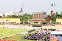 Toàn cảnh Lễ míttinh, diễu binh, diễu hành cấp Quốc gia tại Quảng trường Ba Đình. (Ảnh: TTXVN)