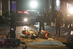 Hện trường vụ đánh bom hôm 17/8 tại đền Erawan. (Nguồn: indianexpress)