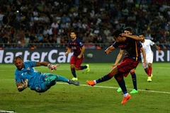 Pedro ghi bàn thắng quan trong và đó có thể là bàn thắng cuối cùng của anh cho Barcelona. (Nguồn: Getty Images)