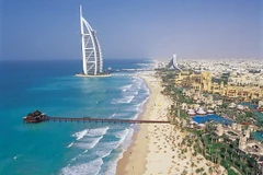 Một bãi tắm ở Dubai. (Nguồn: Daily Mail)