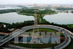 Nút giao thông Pháp Vân, cửa ngõ phía Nam của Thủ đô. (Ảnh: Huy Hùng/TTXVN)