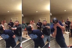 Chém đứt mũi bạn bằng kiếm. (Nguồn: Daily Mail)