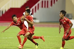 Các cầu thủ U19 Myanmar.