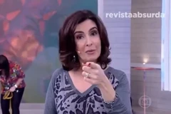 Fatima Bernardes trong bản tin thông báo nhầm Ronaldo đã qua đời. (Nguồn: YouTube)