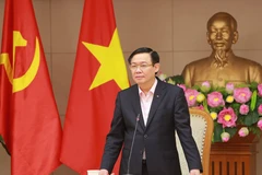 Phó Thủ tướng Vương Đình Huệ chủ trì cuộc họp Hội đồng Tư vấn Chính sách tài chính, tiền tệ Quốc gia. (Ảnh: Dương Giang/TTXVN)