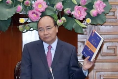 Thủ tướng Nguyễn Xuân Phúc phát biểu tại buổi gặp mặt. (Ảnh: Thống Nhất/TTXVN) 