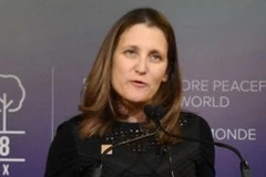 Ngoại trưởng Canada Chrystia Freeland. (Nguồn: Kyodo/TTXVN)