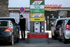 Một trạm xăng tại Marseille, miền nam nước Pháp. (Ảnh: AFP/TTXVN)