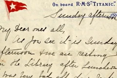 Bức thư cuối cùng viết trên tàu Titanic có giá 200.000 USD
