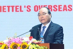 Thủ tướng Nguyễn Xuân Phúc phát biểu tại lễ kỷ niệm. (Ảnh: Thống Nhất/TTXVN)