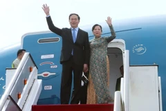 Chủ tịch nước Trần Đại Quang và Phu nhân. (Ảnh: Nhan Sáng/TTXVN)