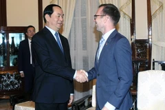 Chủ tịch nước Trần Đại Quang tiếp ông Haike Manning, Đại sứ New Zealand tại Việt Nam đến chào từ biệt nhân dịp kết thúc nhiệm kỳ công tác. (Ảnh: Phạm Kiên/TTXVN)