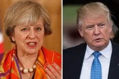 Tổng thống đắc cử Mỹ Donald Trump và Thủ tướng Anh Theresa May. (Nguồn: Getty)