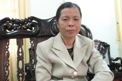 Cô Nguyễn Thị Cúc, người giao liên náu mình trong lòng địch góp phần cho chiến thắng lịch sử trận địa Thượng Đức, tạo thế và đà giải phóng Miền Nam. (Ảnh: Mạnh Hùng/Vietnam+).