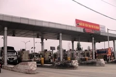 Trạm thu phí Nam Cầu Giẽ. (Ảnh: Việt Hùng/Vietnam+)