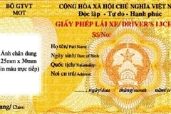 Mẫu giấy phép lái xe mới. (Ảnh chỉ có tính minh họa. Nguồn: Internet)