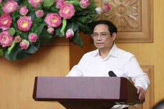 Thủ tướng Phạm Minh Chính phát biểu. (Ảnh: Dương Giang/TTXVN)