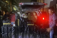 Số thuốc lá bị cơ quan chức năng thu giữ. (Ảnh: TTXVN phát)