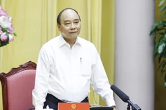 Chủ tịch nước Nguyễn Xuân Phúc phát biểu. (Ảnh: Thống Nhất/TTXVN)